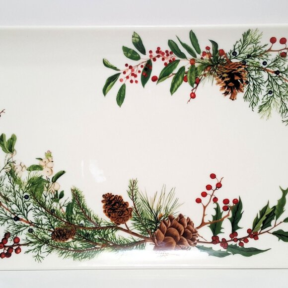NEW RARE Williams Sonoma Large Woodland Berry Serving Platter 16.5\